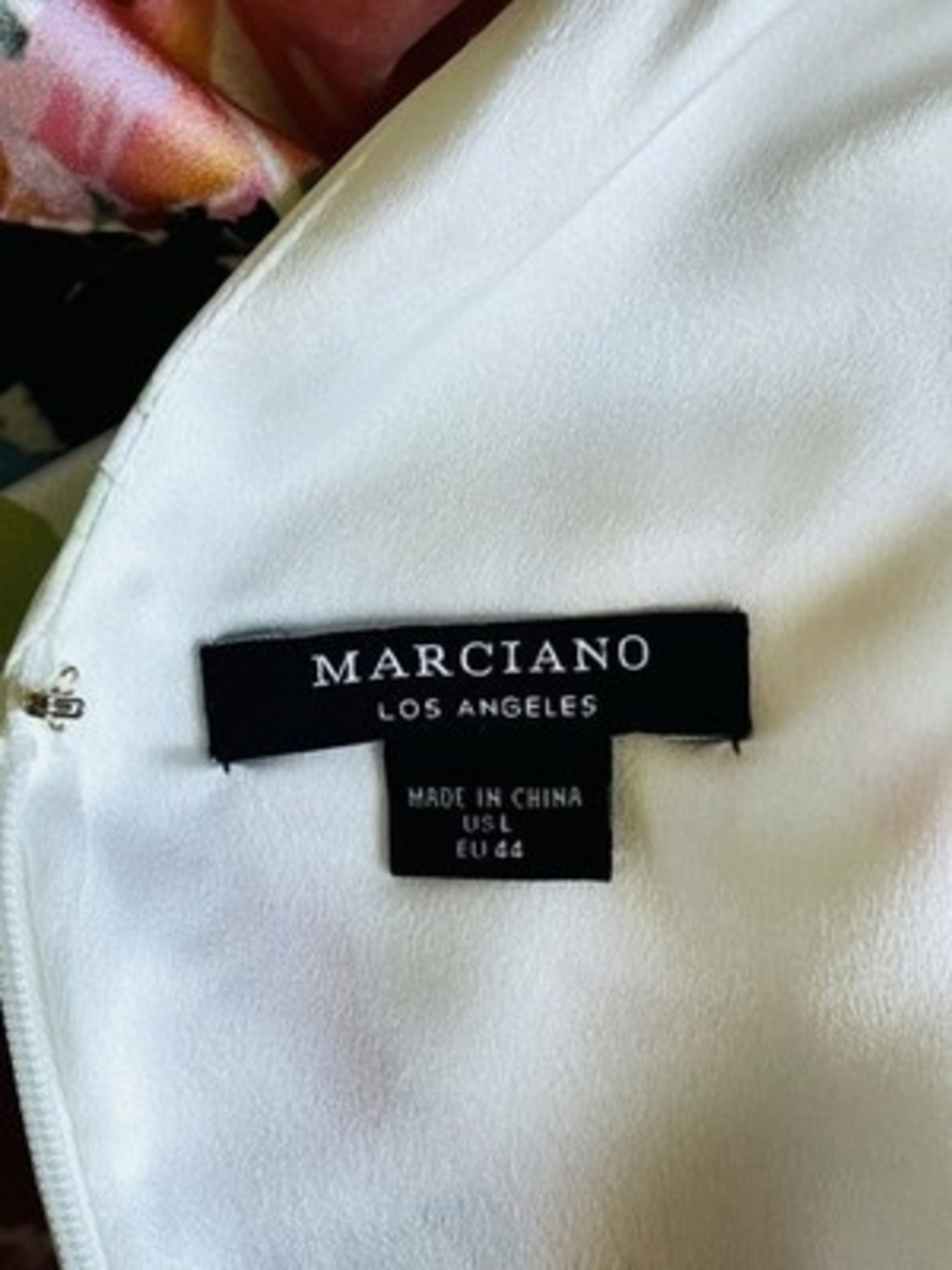 Guess Marciano Petal Perfection Floral Open Back Zip Mini Dress Size L Worn Once - Picture 10 of 13